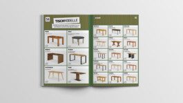 The first issue of Pickawood's custom-made furniture magazine, featuring a fresh take on their established brand identity. 